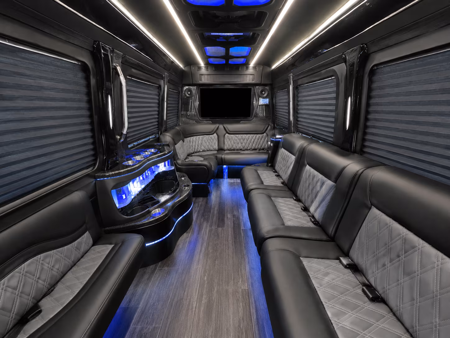 flagstaff 50 passenger party bus inside